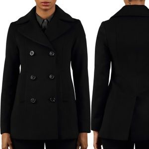 Double-Breasted Wool Peacoat